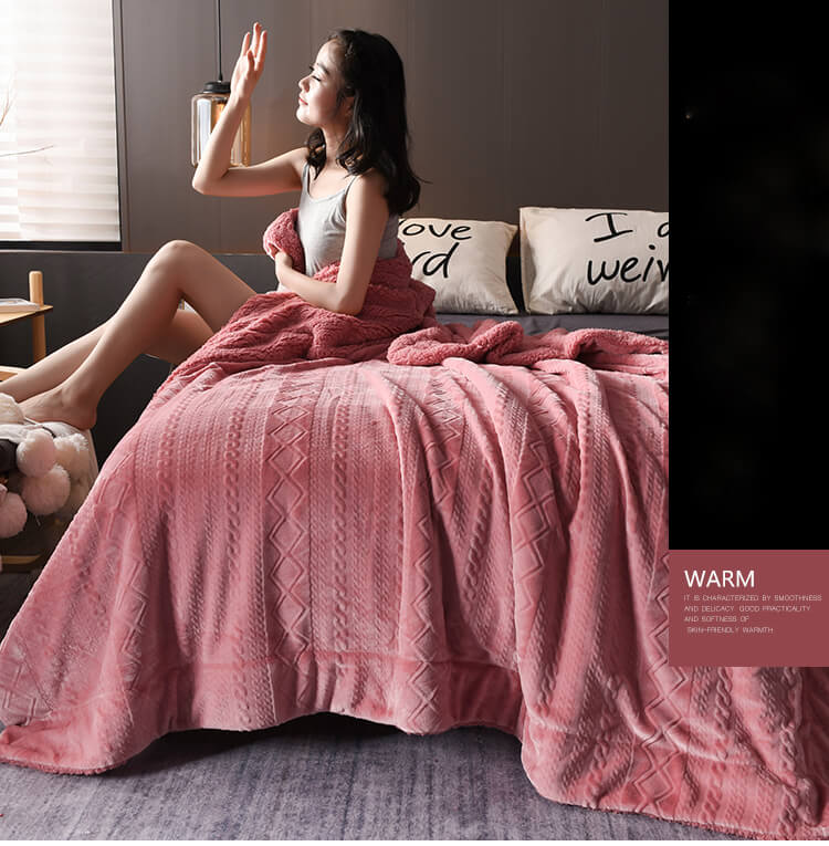 Nivtt Sherpa Fleece Throw Blanket, Plush Blanket Twin Queen Size - Image 9