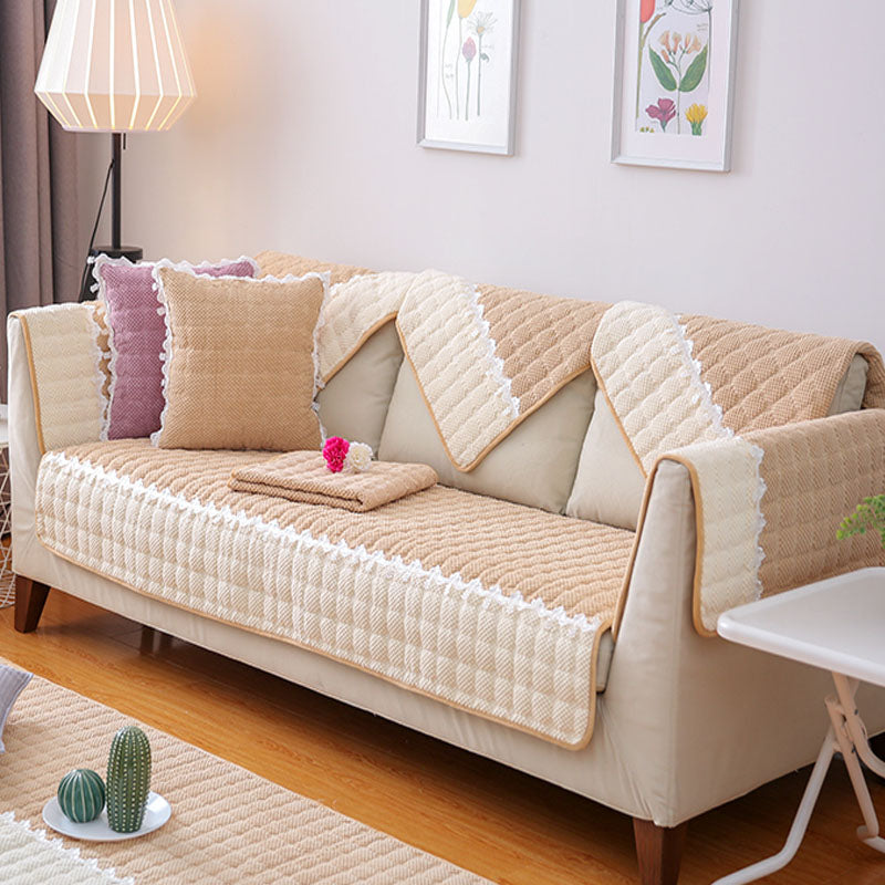 Super Soft Plush Couch Cover, Anti-Slip Sectional Couch Cover, L Shape Sofa Cover - Image 9