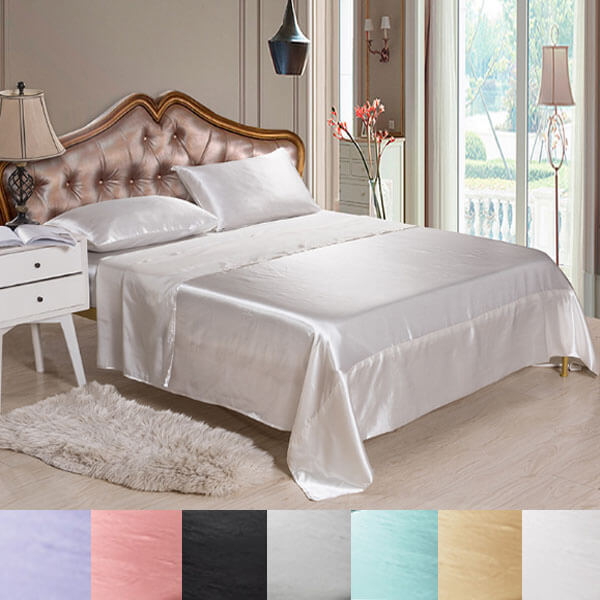 Nivtt Satin Sheet Set - Silk Bedding Bed Sheets