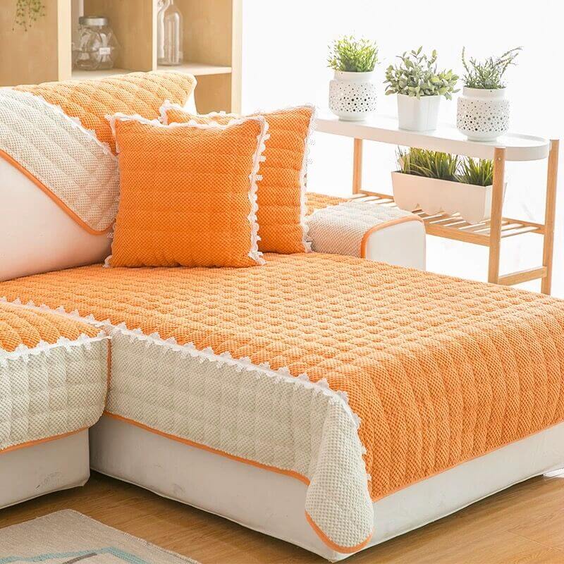 Super Soft Plush Couch Cover, Anti-Slip Sectional Couch Cover, L Shape Sofa Cover - Image 13