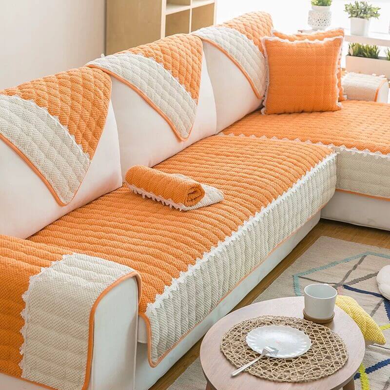 Super Soft Plush Couch Cover, Anti-Slip Sectional Couch Cover, L Shape Sofa Cover - Image 12