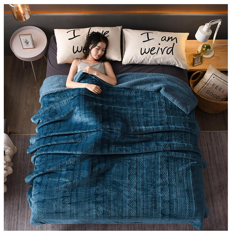Nivtt Sherpa Fleece Throw Blanket, Plush Blanket Twin Queen Size - Image 12