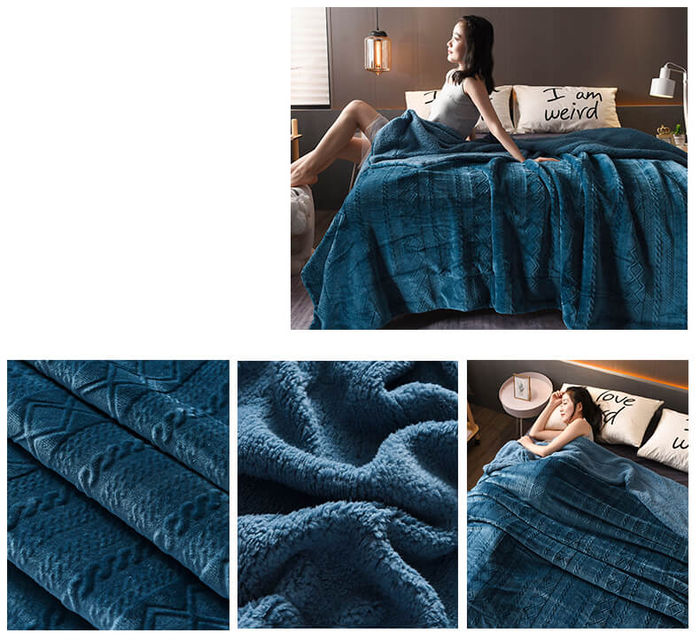 Nivtt Sherpa Fleece Throw Blanket, Plush Blanket Twin Queen Size - Image 13