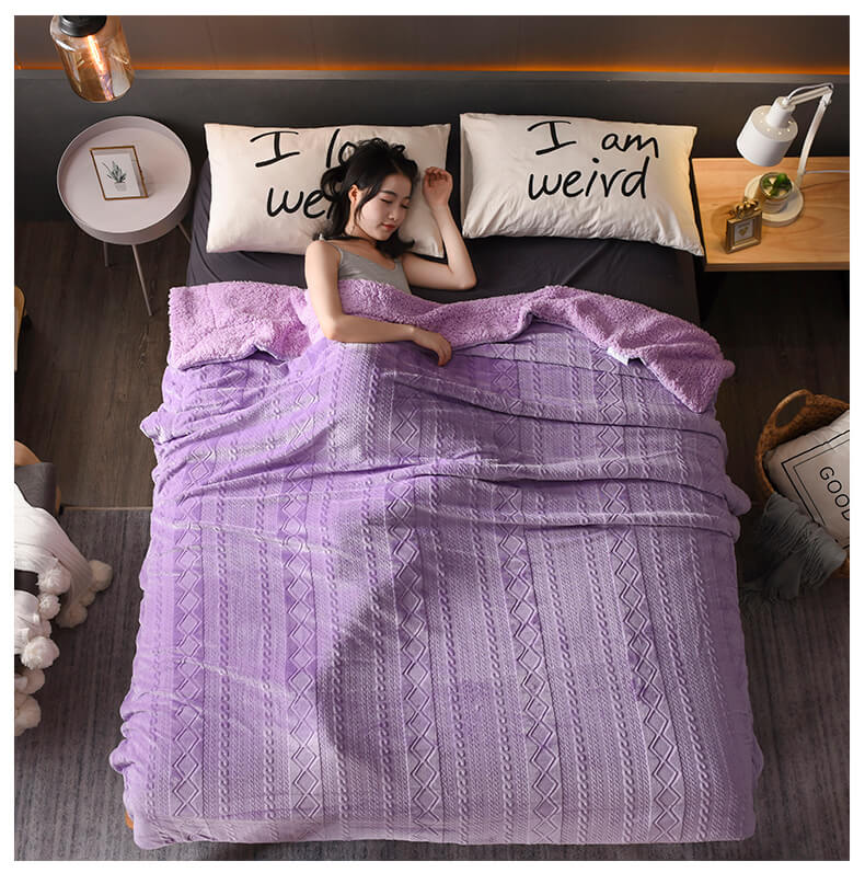 Nivtt Sherpa Fleece Throw Blanket, Plush Blanket Twin Queen Size - Image 16