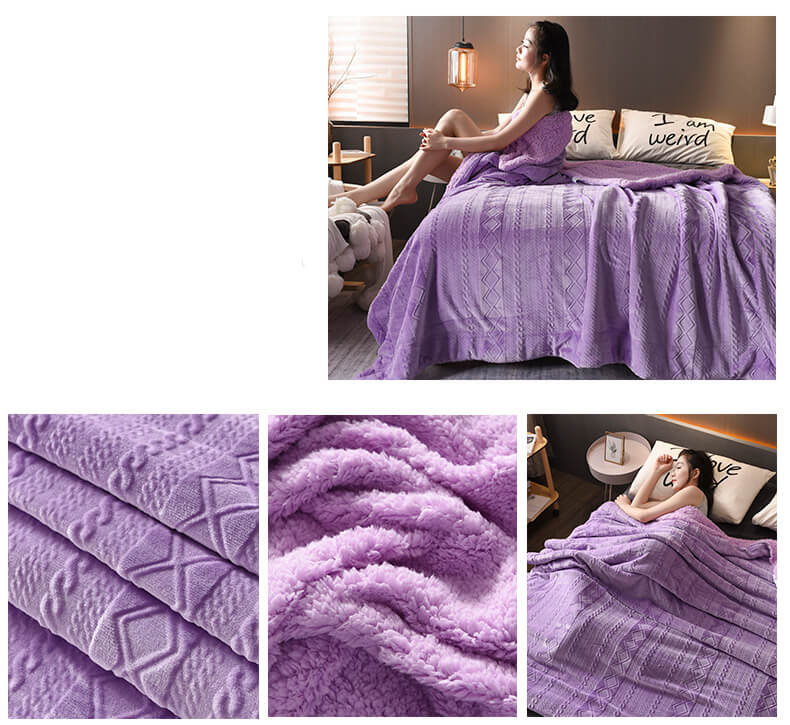 Nivtt Sherpa Fleece Throw Blanket, Plush Blanket Twin Queen Size - Image 17