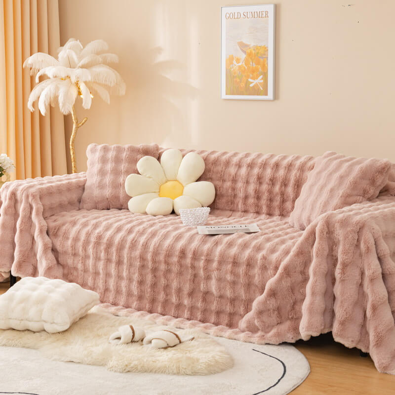 Nivtt Faux Fur Sofa Covers, Throws Blankets Sofa Slipcovers for Pets - Image 10