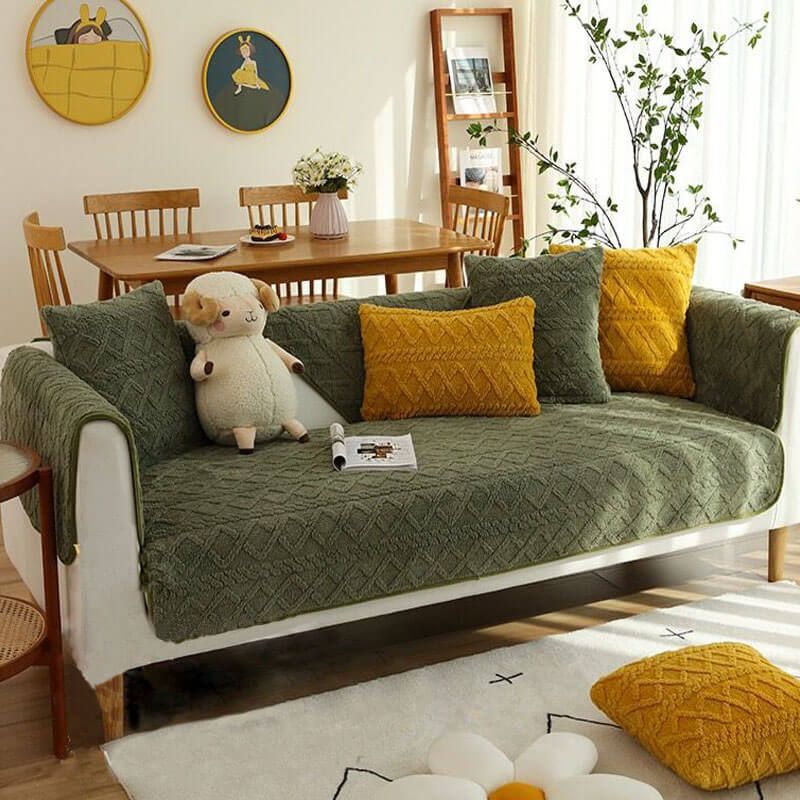 Nivtt Cotton Quilted Sectional Couch Covers, Furniture Protector Anti-Slip Couch Covers - Image 11