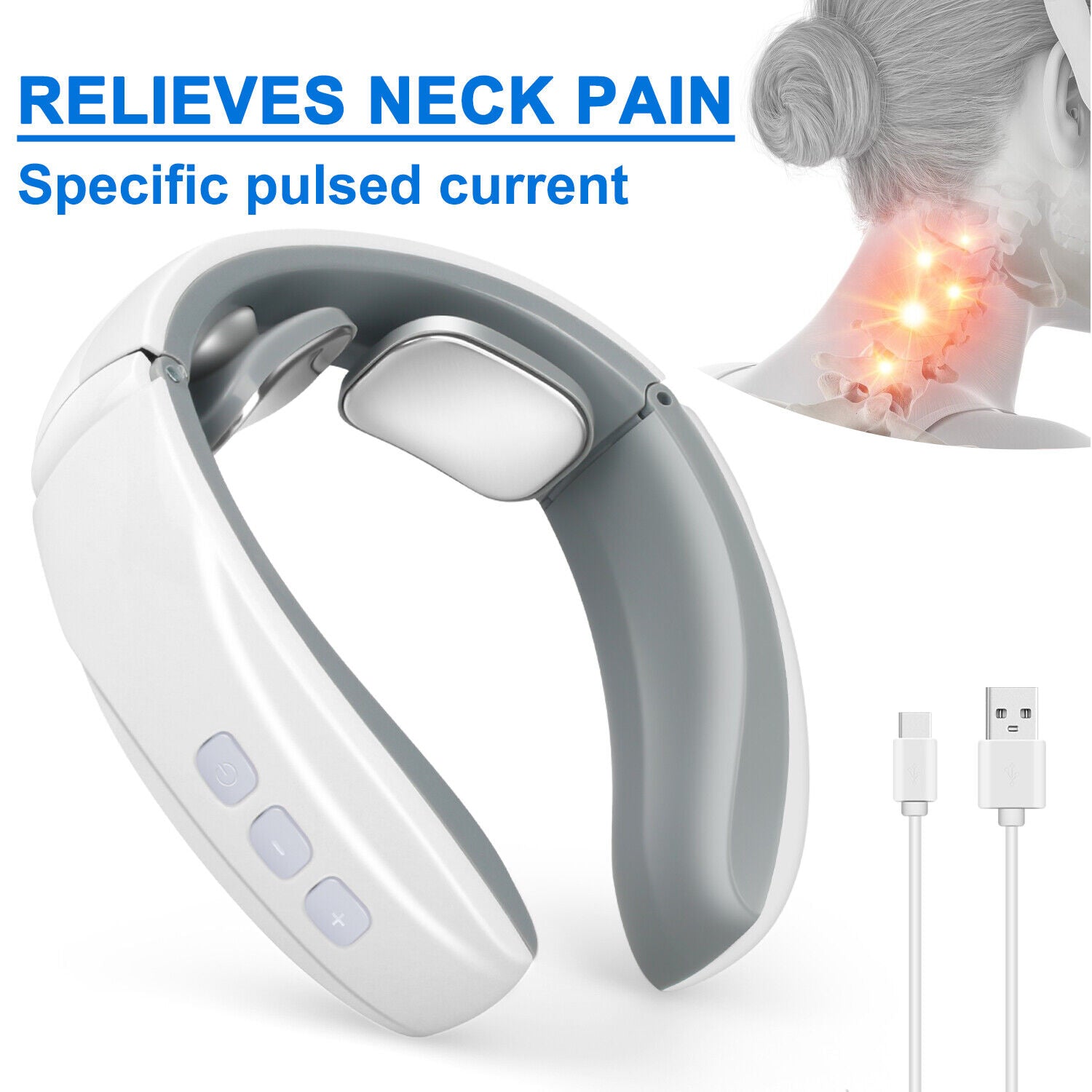 Electric Shock Pulse Neck and Shoulder Kneading Massager - Image 3