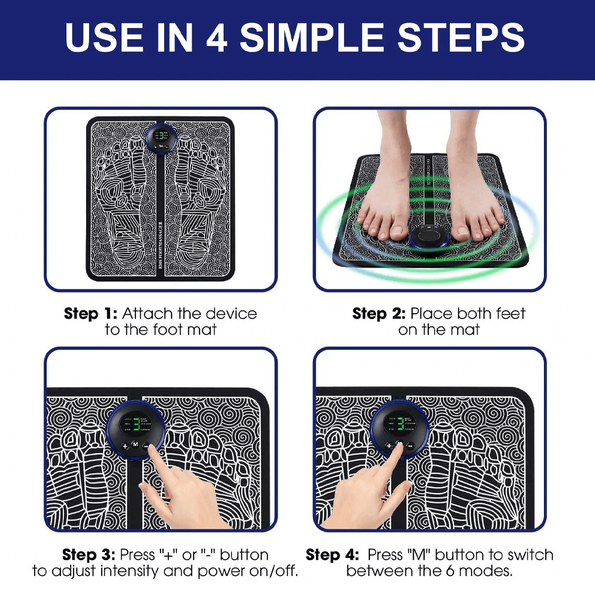 EMS Acupoints Stimulator Massage Foot Mat: Ultimate Relaxation & Pain Relief - Image 4