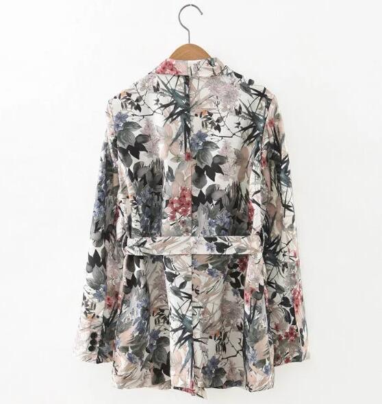 Retro Floral Blazer For Women - Image 2