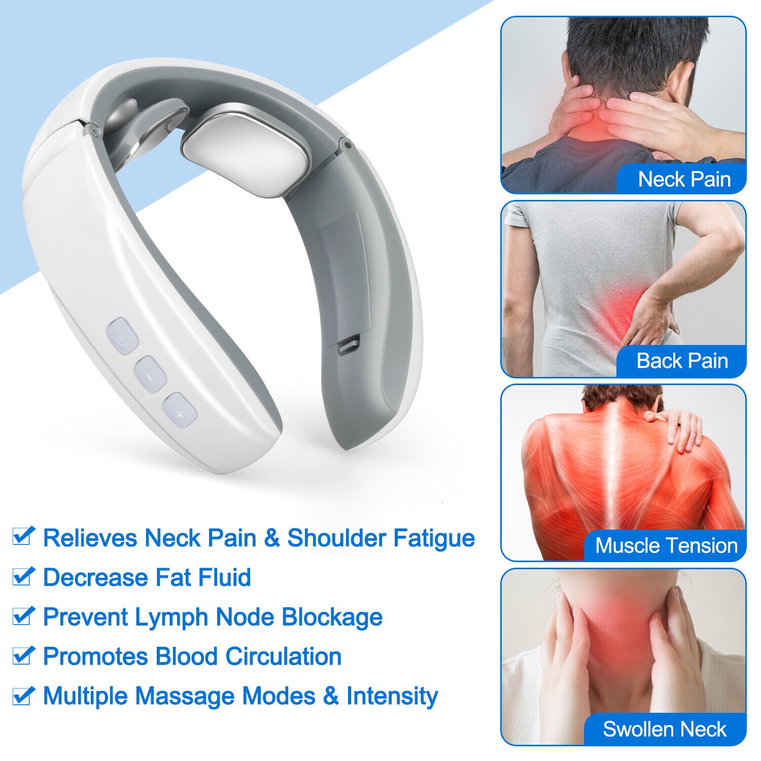 Electric Shock Pulse Neck and Shoulder Kneading Massager - Image 5