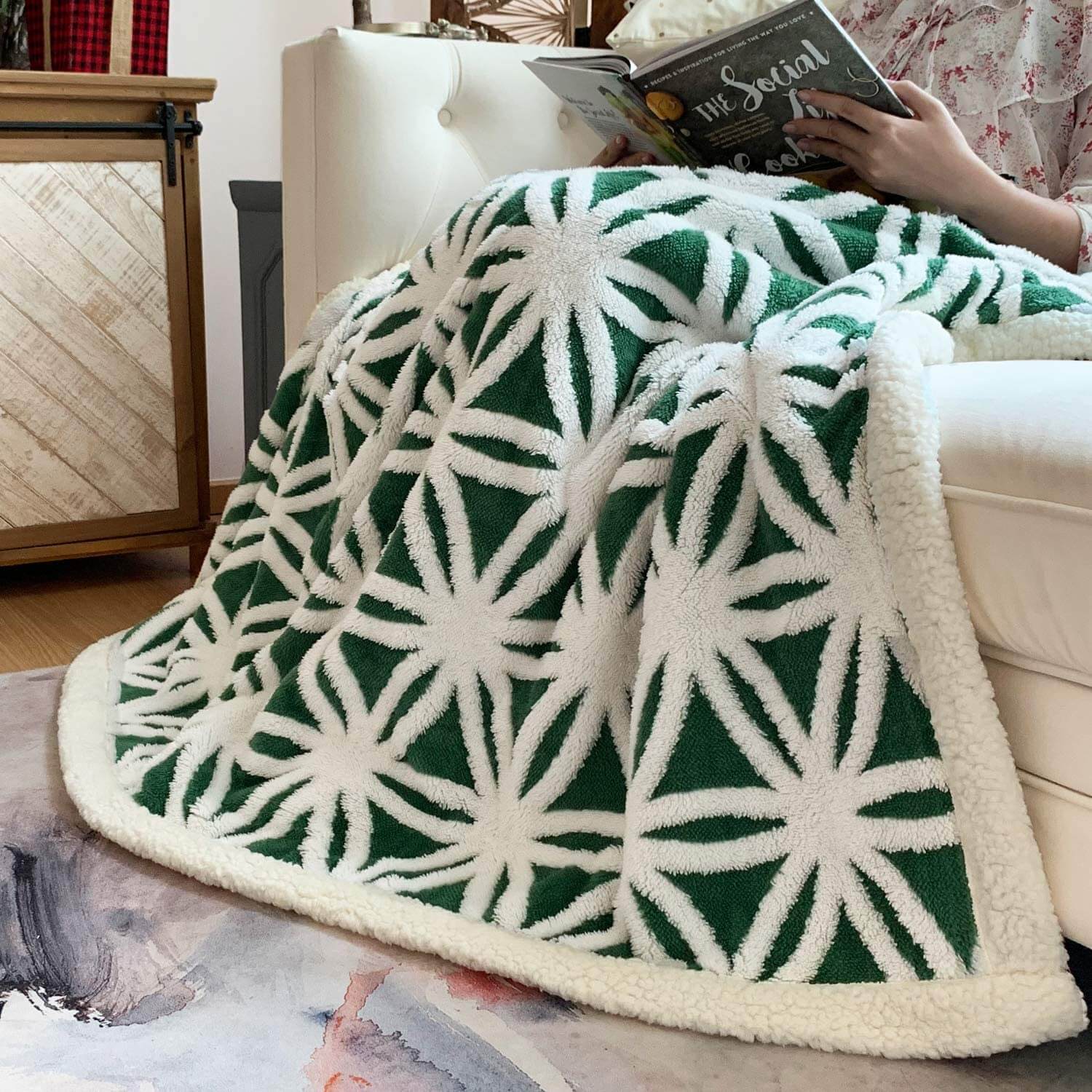 Nivtt Sherpa Fleece Throw Blanket Fuzzy Soft Bed Blanket - Image 11