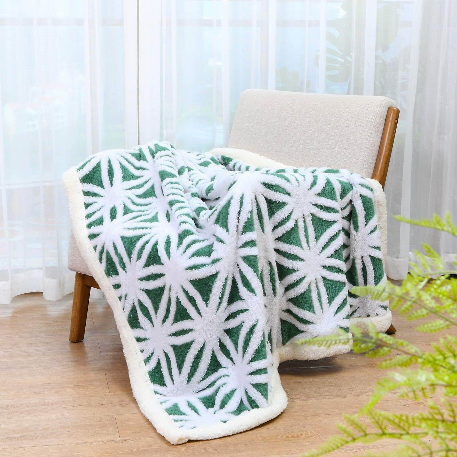 Nivtt Sherpa Fleece Throw Blanket Fuzzy Soft Bed Blanket - Image 12