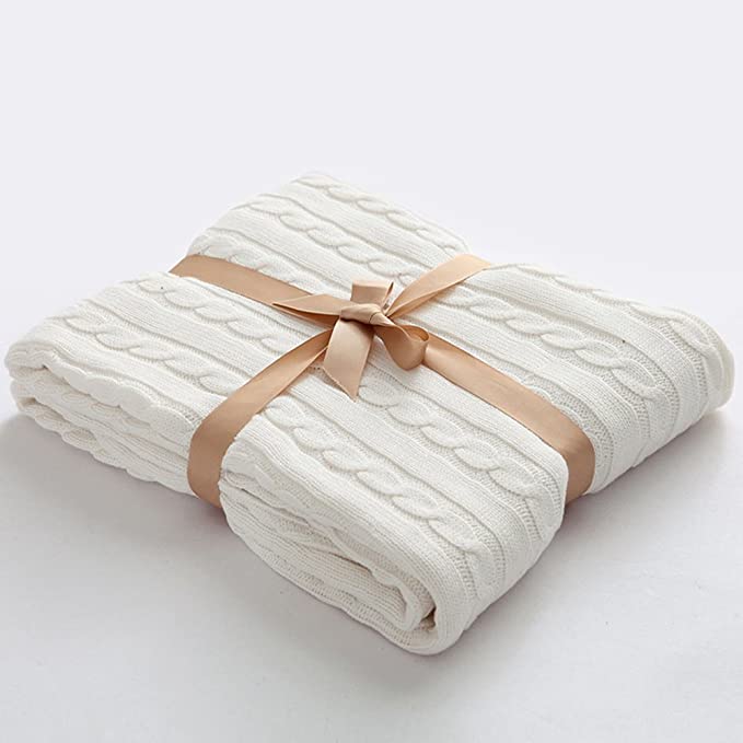 Nivtt COTTON OVERSIZED CABLE KNIT THROWS BLANKET - Image 7
