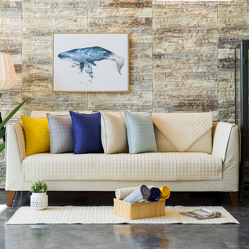 Nivtt Cotton Quilted Sectional Couch Covers, Furniture Protector Anti-Slip Couch Covers - Image 12