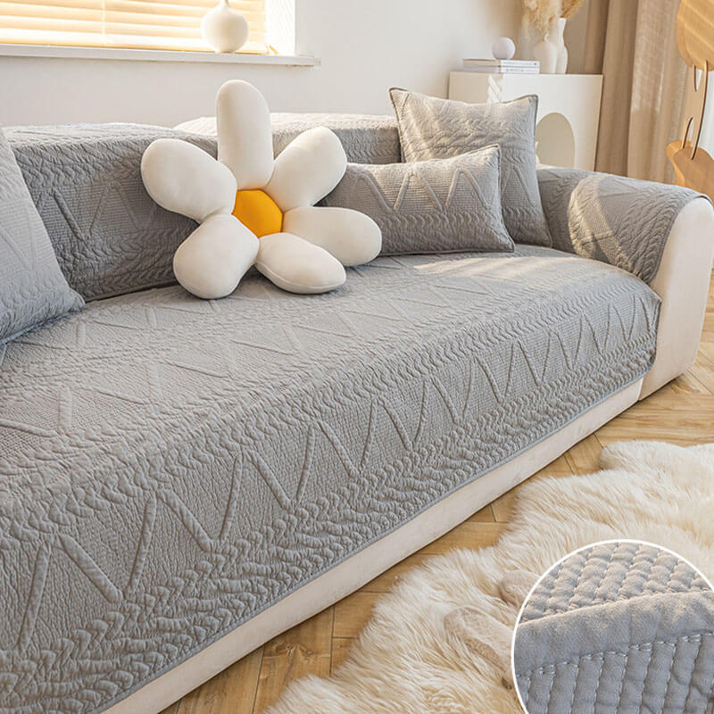Nivtt Cotton Quilted Sectional Couch Covers, Furniture Protector Anti-Slip Couch Covers - Image 6