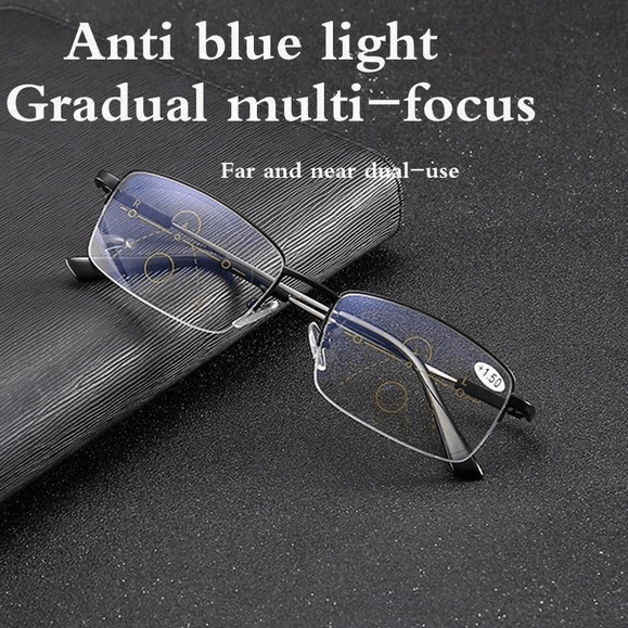Titanium progressive far and near dual-use reading glasses - Image 2