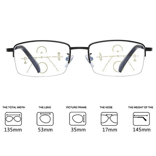 Sapphire high hardness anti blue light intelligent dual focus reading glasses - Image 5