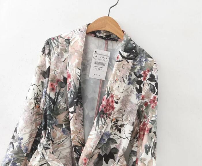 Retro Floral Blazer For Women - Image 4