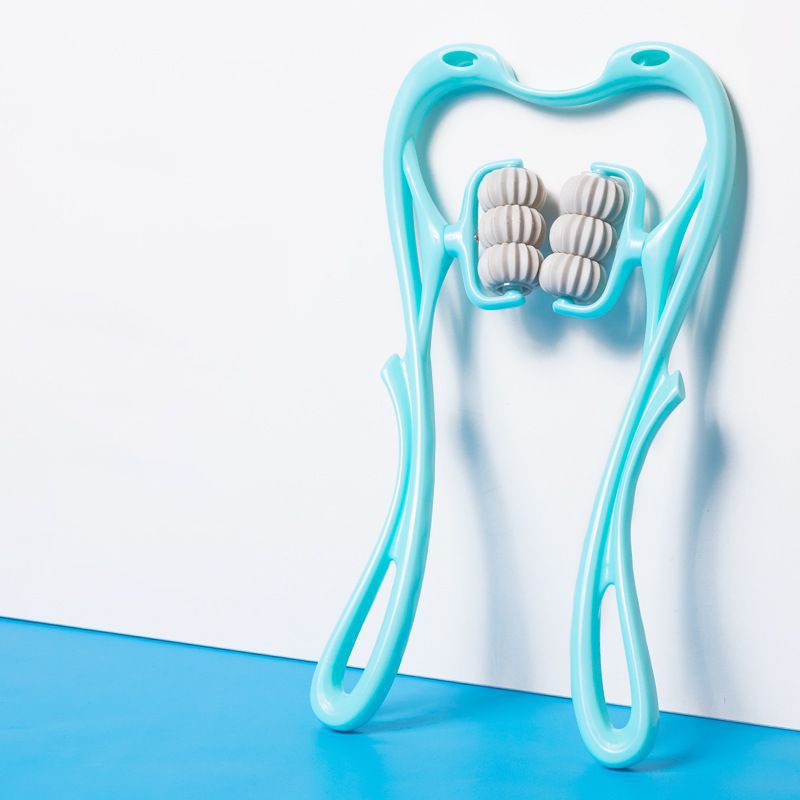 Multifunctional Manual Six-wheel Neck Massager Massage Relieve Roller Massage Tool - Image 12