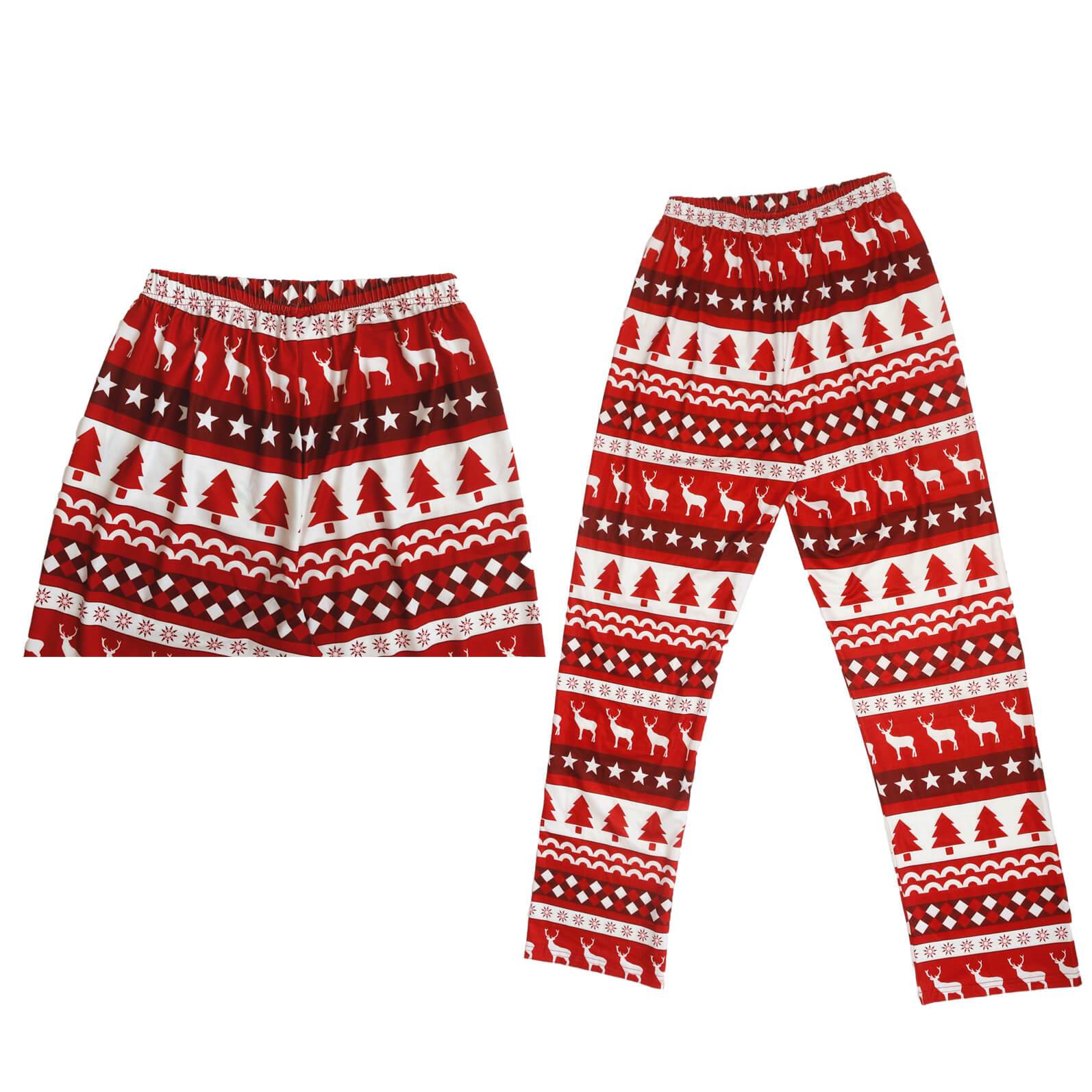 Oh Deer It's Chrismas' Letter Print top and Cute Cartoon Print Pants Family Matching Pajamas Set With Pet Pajamas - Image 7