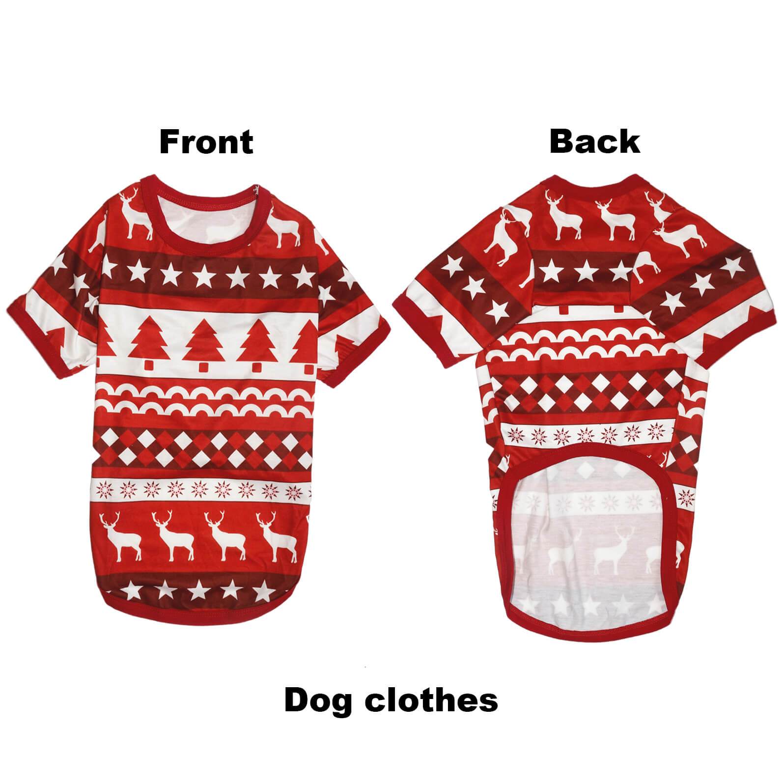 Oh Deer It's Chrismas' Letter Print top and Cute Cartoon Print Pants Family Matching Pajamas Set With Pet Pajamas - Image 5