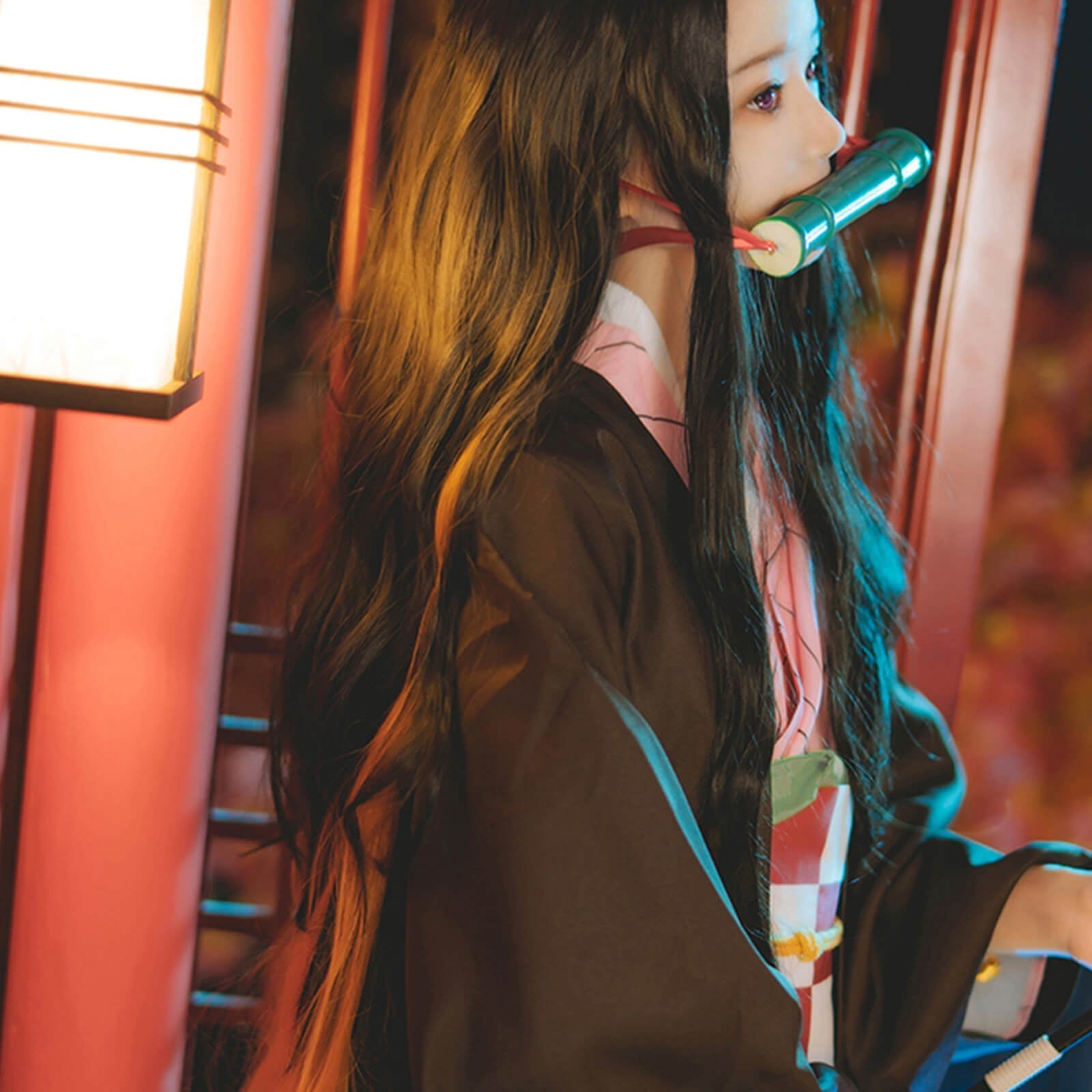 Nezuko Kamado Costume Halloween Cosplay Dress Outfit Full Set For Kids and Adult - Image 7